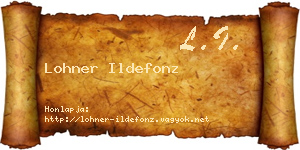 Lohner Ildefonz névjegykártya